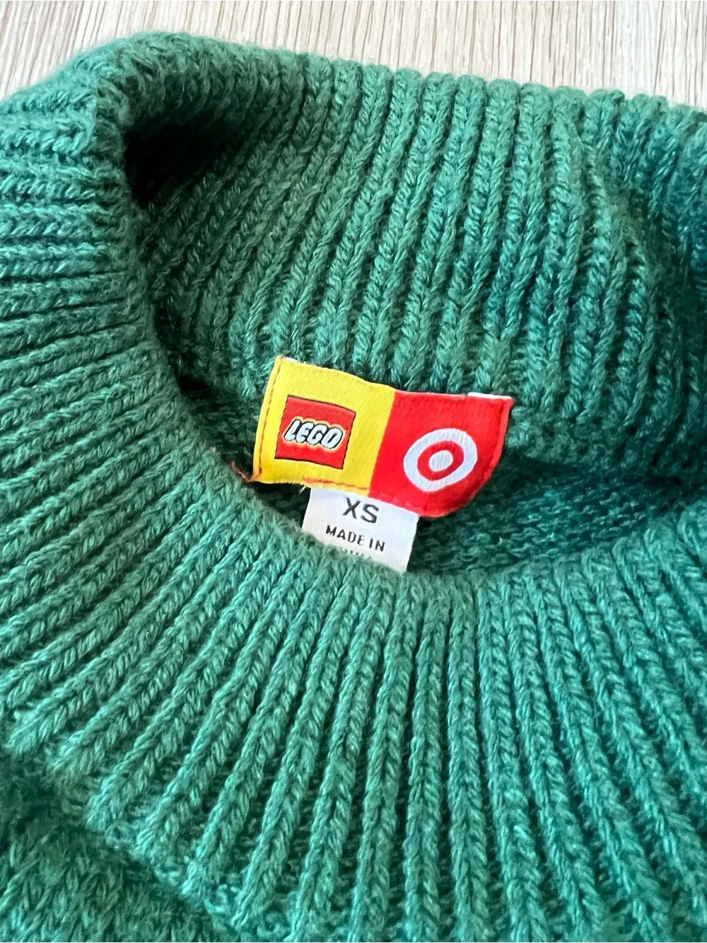 Lego Men's Forest Green Bobble Knit Crewneck Sweater